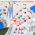 thumbnail image 2 of 400 Pcs Mini Paint Acrylic Set for Adults, 12 Colors Acrylic Bulk Paint Kit with Paint Brushes for Canvas Clay Model Crafts Paint Party Favors Halloween Painting Supplies, 2 of 7