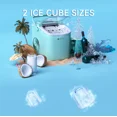 thumbnail image 3 of Ecozy Ice Maker, Portable Ice Maker, 26lb - 9pcs ice cube in 6 Min, Self-Cleaning,Ice Bags/Standing Ice Scoop/Ice Basket Kitchen Utensils(Green), 3 of 5
