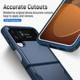 thumbnail image 3 of for Samsung Galaxy Z Flip 4 5G Case, Phone Case Heavy Duty 2 in 1 Full Body Rugged Shockproof Hybrid Hard PC Soft TPU Bumper Drop Protective Girls Women Boy Men Covers for Z Flip 4 5G, Blue, 3 of 7