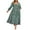 5965-Green, variant on Plus Size Womens Dresses 2X Long Sleeve Boho Square Neck Bubble Sleeve Brown Flowing Winter Maxi Dresses Holiday Wedding Date Guest 2XL 18W 20W