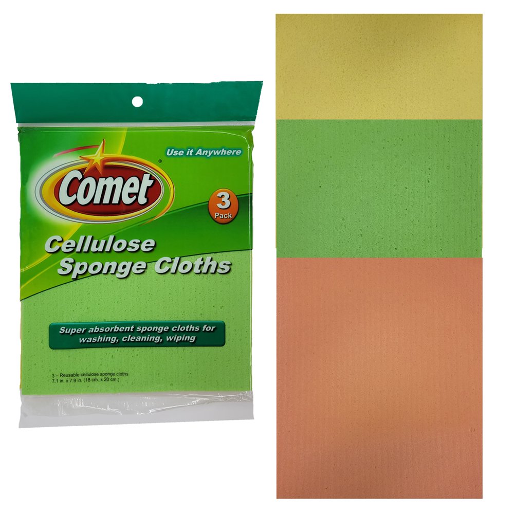 Comet Cellulose Sponge Cloths (3 pack)