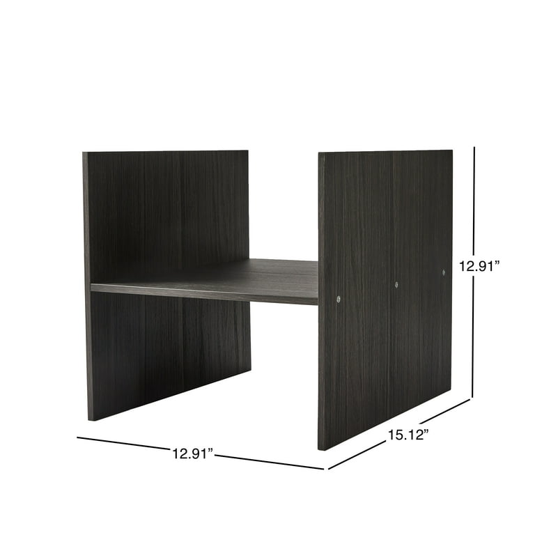 Better Homes & Gardens 8 Cube Organizer with 4 H Shelf Inserts, Tobacco Oak 