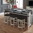 thumbnail image 3 of Allyson Park White Console Stool with Footrest, 3 of 9