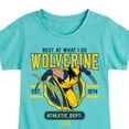 thumbnail image 3 of Marvel Wolverine - Collegiate Scratch - Toddler and Youth Girls Fitted Short Sleeve Graphic T-Shirt, 3 of 5