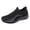 Black, variant on Men's Platform Walking Shoes Breathable Slip on Tennis Shoes Comfortable Non Slip Athletic Work Sneakers Brown Size 10