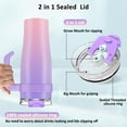 thumbnail image 3 of FORHVIPS 40oz Tumbler with Handle and Straw Lid, Double Walled Stainless Steel Vacuum Insulated Tumblers Water Bottle, Travel Mug Iced Coffee Cup, Cupholder Friendly, Airtight Leak-Proof (Sakura Pink), 3 of 6