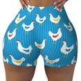 thumbnail image 2 of Disketp Cartoon Chicken for Scrunch Butt Workout Shorts Women Seamless Soft Smooth Gym Yoga Scrunch Active Shorts-Large, 2 of 8