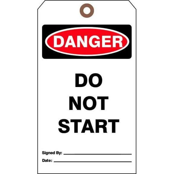 See All Industries Danger Tag,7 in H,4 in W,Cardstock,PK25 DTUF-G34