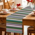 thumbnail image 5 of Bohemian Table Runner 72 Inches, Boho Modern Abstract Minimalist Paisley Green Bed Runner Dresser Scarves Tabletop for Indoor Outdoor Parties/Ceremony/Banquet, 14" x 72", 5 of 8
