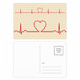 thumbnail image 1 of Electrocardiograma corazon patron de diseño creativo Set cumpleaños gracias tarjeta postal correo lado 20pcs, 1 of 3