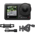 thumbnail image 1 of Open Box DJI Osmo Action 4 Motorcycling/Mountain Cycling Combo, Action Camera 4K with 155-Degree FOV, 1/1.3" Sensor, Stabilization, with Chest Strap Mount, Waterproof Camera for Travel, Outdoor, 1 of 7