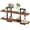 Rustic Brown and Black, variant on HOOBRO Set of 2 15-Inch 2-Tier Floating Wall Shelves, Rustic Brown and Black