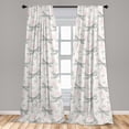 thumbnail image 5 of Ambesonne Shabby Flora Curtains, Vintage Dragonfly, Pair of 28"x63", Pale Pink Pale Grey, 5 of 5