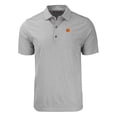 thumbnail image 2 of Men's Cutter & Buck  Heather Gray Clemson Tigers Big & Tall Forge Eco Heather Stripe Stretch Recycled Polo, 2 of 3