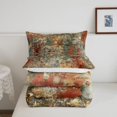 thumbnail image 5 of Homewish Grunge Tie Dye Full Size Comforter Sets,Aesthetic Geometric Bedding Comforter Set,Orange,Reversible,3pcs,1 Comforter and 2 Pillowcases, 5 of 7