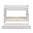 thumbnail image 5 of Euroco Wood Twin over Full Size Bunk Bed with Trundle, 3-in-1 Beds for Kids Teens Bedroom, Divided Bunk Bed Frame, White, 5 of 18