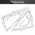 thumbnail image 2 of HUGFEGWE 20cm Large Triangle Ruler Square Set Plastic Triangular Scale Architectural Ruler for Students Homeschoolers Architects Engineers CJB91-23297, 2 of 7