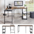 thumbnail image 2 of Escritorio para computadora FurnitureR Shape L Marron Moderno/Retro, 2 of 7
