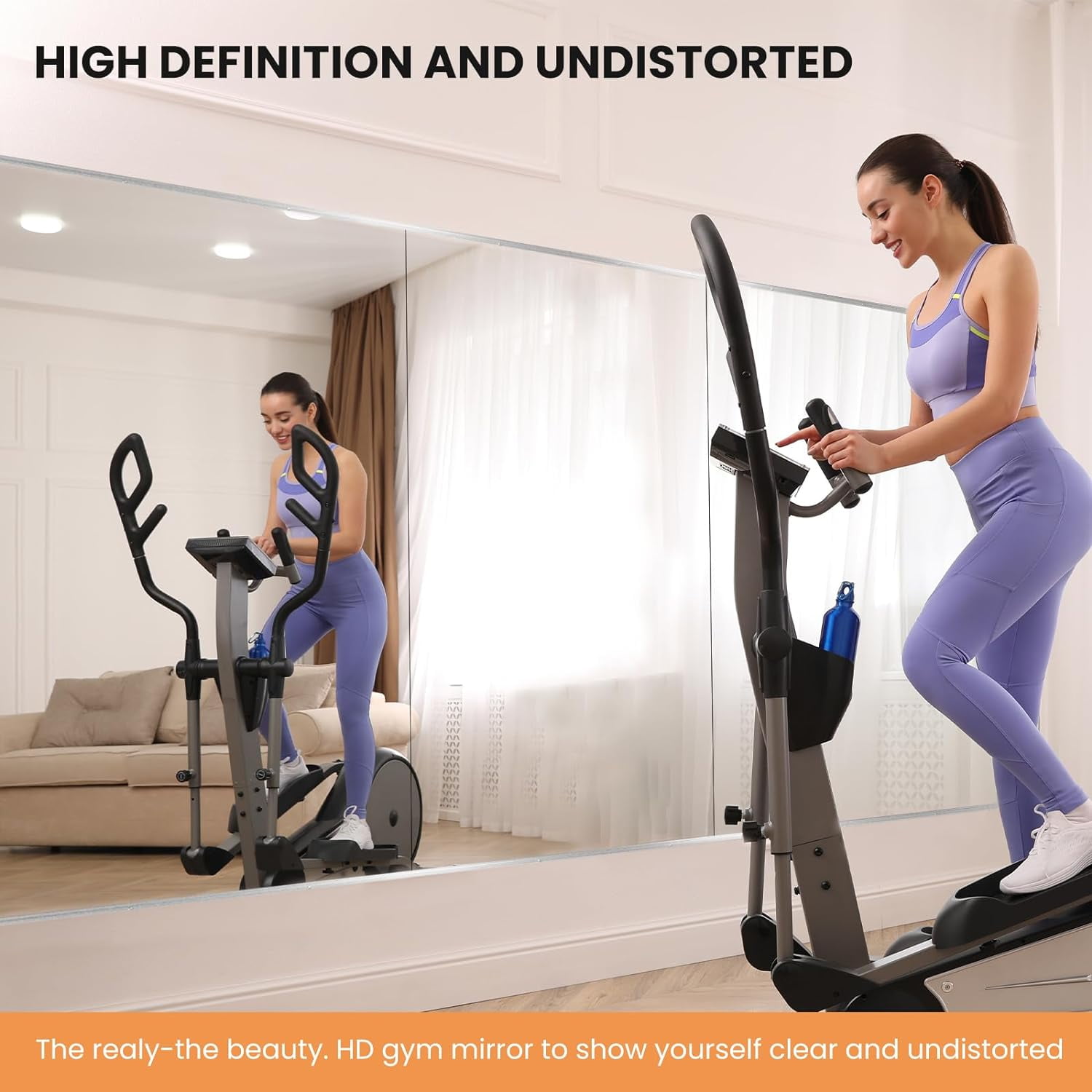 Swafrrt Home Gym Fitness Mirror Wall Mirror, 48X24 inch-2PCS, Tempered Glass Frameless Full Length Mirror Yoga Mirror
