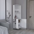 thumbnail image 2 of Newboti Furniture Corner Bar Single Door Cabinet Two Shelves, Ten Built-in Wine Rack, Two Interior Shelves 19611, 2 of 8