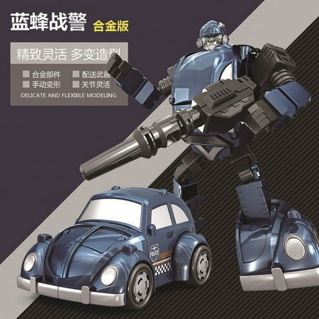 Transforming Toy | Optimus Prime & Bumblebee Alloy Models | Convertible Car to Robot Action Figures | Train-Themed Collectible for Boys Kids