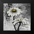 thumbnail image 2 of Atelier B Art Studio 20x20 Black Modern Framed Museum Art Print Titled - Abstract Daisies Flowers, 2 of 5