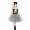 thumbnail image 2 of Tfken Halloween Baby Clothes Outfits Sets For Teen Girls Size 10-12 Years Sleeveless Polka Dot Print Tutu Dress Hair Band Interesting Black Clothing Sets, 2 of 9