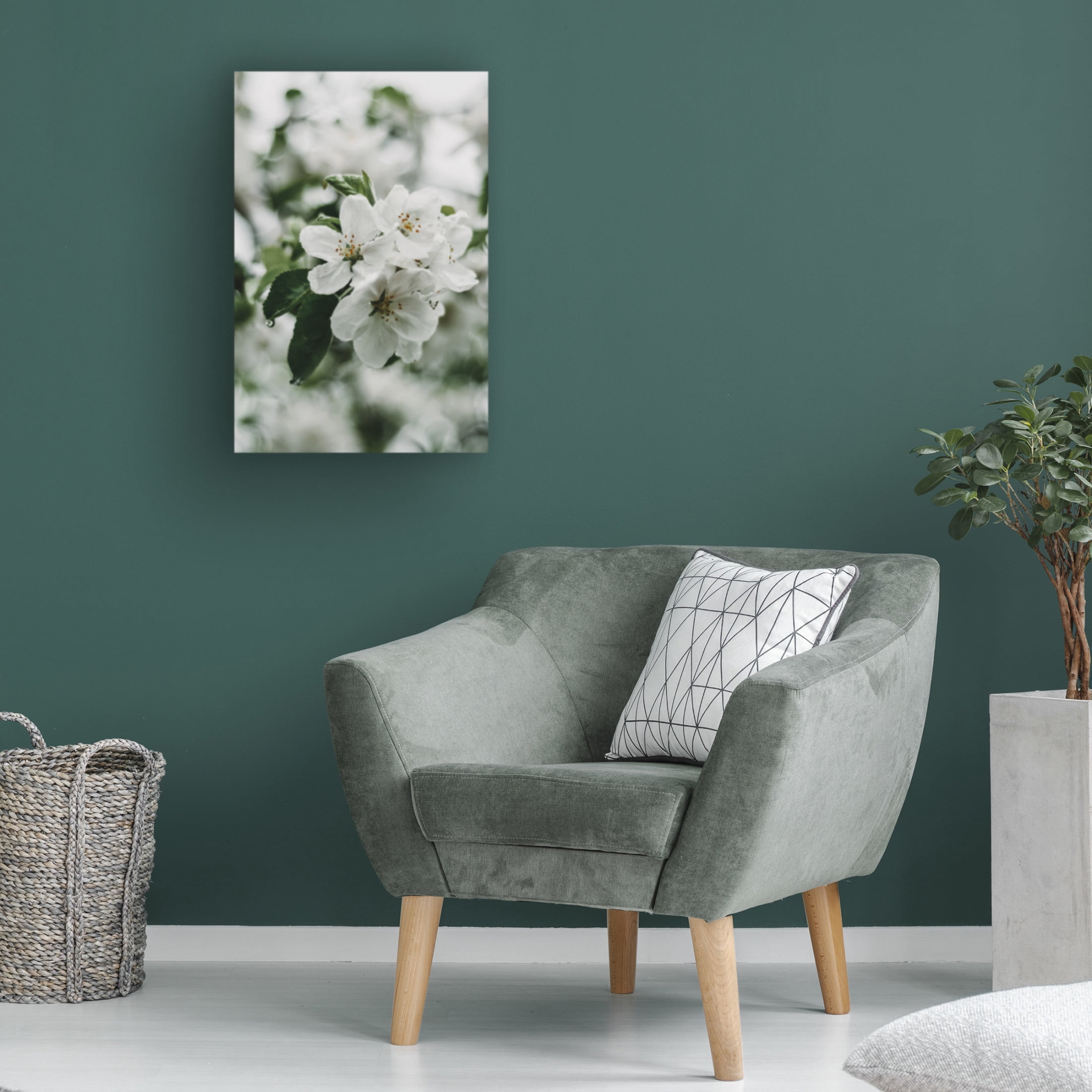 Trademark Fine Art Eva Bronzini Spring Series - Apple Blossoms in the Rain 1 12 Canvas Wall Art