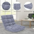 thumbnail image 5 of GOFLAME 14-Position Folding Floor Sofa, Adjustable Gaming Lazy Sofa Cushioned Chair, Folding Sleep Bed for Living Room, Bedroom (Grey), 5 of 18