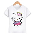 thumbnail image 4 of Hello Kitty-ropa para niños, novedad de verano, pantalón corto informal para niñas, camisetas de manga corta, camisas bonitas de dibujos animados para bebés, Camiseta deportiva cómoda, 4 of 5