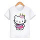 thumbnail image 4 of Hello Kitty-ropa para niños, novedad de verano, pantalón corto informal para niñas, camisetas de manga corta, camisas bonitas de dibujos animados para bebés, Camiseta deportiva cómoda, 4 of 5