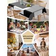 thumbnail image 5 of Black Grey Table Cloth, Middle Century Irregular Geo Abstract Art Waterproof Tablecloth for Rectangle Tables, Reusable Washable Fabric Table Cover for Restaurant Kitchen Dining Tables 52"x70", 5 of 6