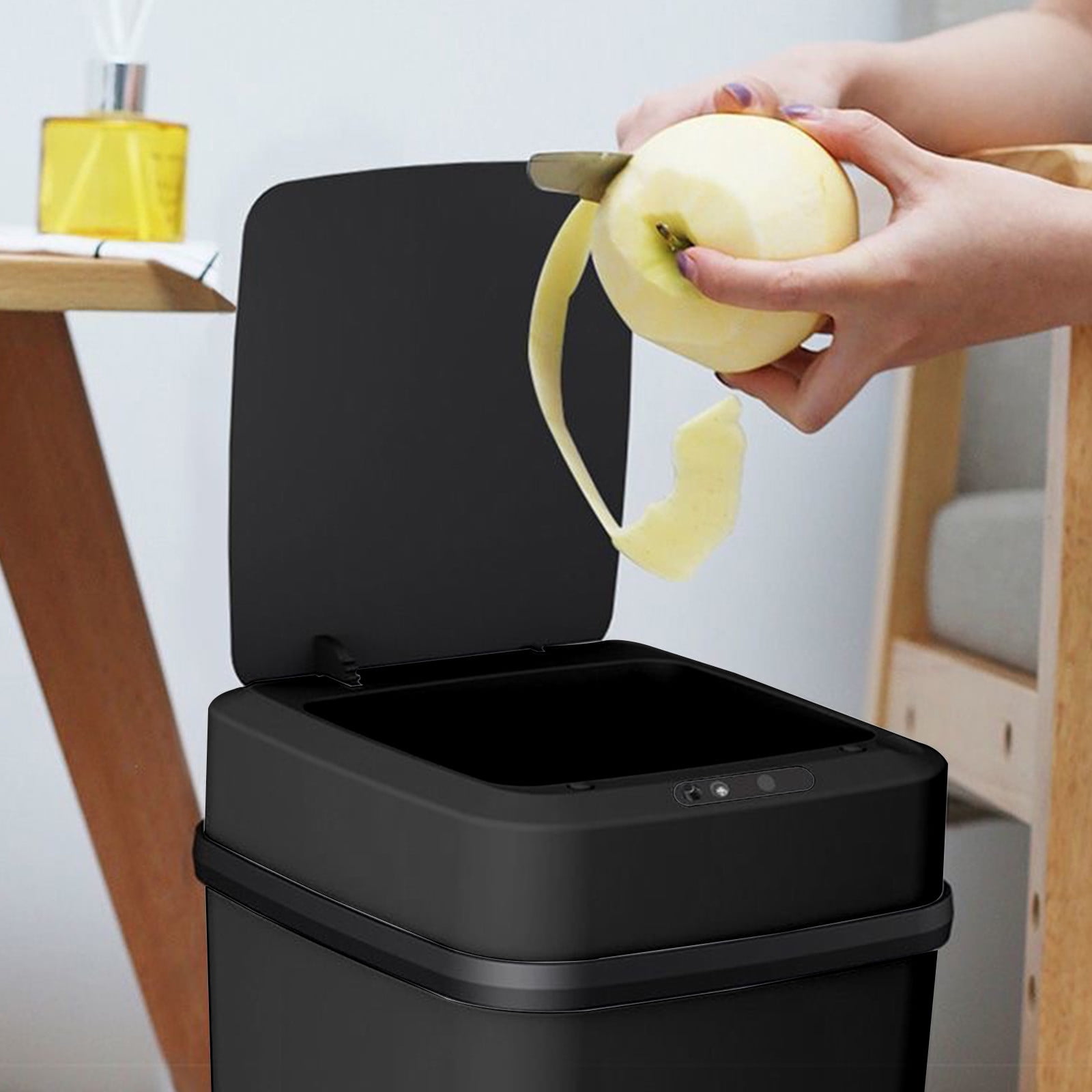 Smart Sensor Trash Can, Automatic Lid Odor Proof, Touchless Garbage Bin, for Kitchen Bathroom Bedroom, Long Battery Life
