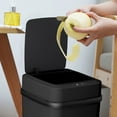 thumbnail image 5 of Bathroom Trash Can, Smart Sensor Trash Can, Automatic Motion Sensor Trash Bin with Lid, Plastic Garbage Can Smart Electric Trash Bins for Kitchen, Bathroom, Office, Bedroom Trash Can, 5 of 6
