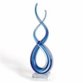 thumbnail image 1 of 9" Pièce Maîtresse en Verre d'Art Bleu, 1 of 1