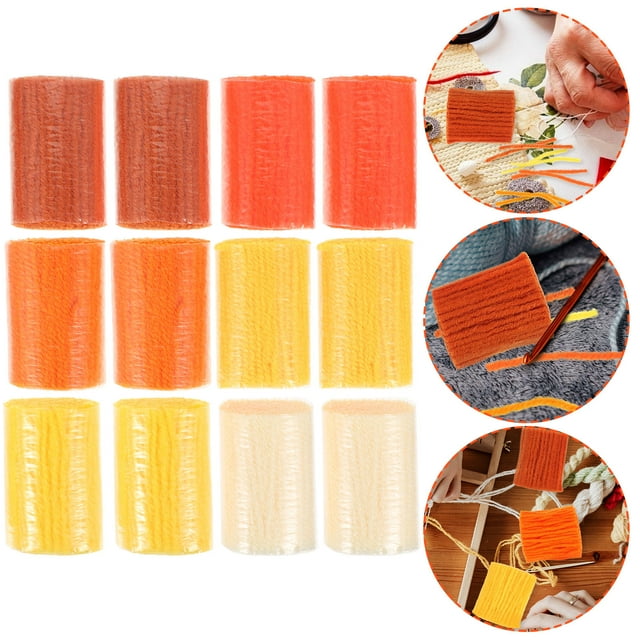 Luxshiny 12Ud Hilo De Acrílico Para Bordado De Alfombras Colores Surtidos Para Manualidades En Casa