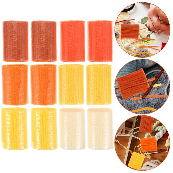 Luxshiny 12Ud Hilo De Acrílico Para Bordado De Alfombras Colores Surtidos Para Manualidades En Casa