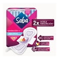 thumbnail image 2 of Toallas femeninas Saba protección-v larga con alas flujo súper abundante 20 pzas, 2 of 5