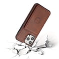 thumbnail image 3 of Suitable For IPhone 14/13/12 Pro Max Coffee Magnetic Absorption Phone Leather Case XS MAX Mobile Phone Case With Skin Plug-in Card Phone Fall Protection Case, 3 of 4