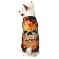 thumbnail image 1 of Fotbe Satanic Skull Sudadera con Estampado para Perros Pequeños – Suéter con Capucha para Mascotas, Tela Suave de Forro Polar con Bolsillo-Small, 1 of 7