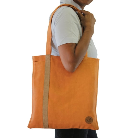 Ladies Casual Jute-Cotton Tote Bag with Shoulder Handle