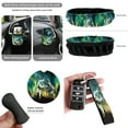 thumbnail image 6 of Yuyamidu Wolf Car Seat Covers Set of 15 Starry Sky Car Front Rear Seat Cover Steering Wheel Cover Seat Belt Covers Trash Box Air Vent Storage Bag Rear View Mirror Cover Car Cup Mat Key Chain, 6 of 7