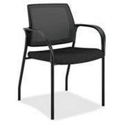 Ignition Mesh Back & Glides Stacking Chair, Black