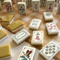 thumbnail image 4 of Yellow crane pattern acrylic American-style mahjong tiles, handmade mahjong tiles, casual mahjong tiles, acrylic mahjong tiles., 4 of 6