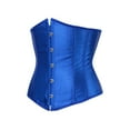 thumbnail image 4 of Aunavey Womens Satin Corset Underbust Boned Waist Cincher Bustier Girdle Shaper, 4 of 7