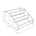 thumbnail image 4 of Three-Tier Shelf, 3 Compartment Counter Step Display, 12" wide, 4 of 5