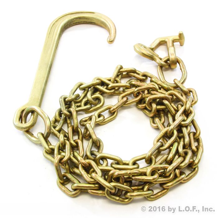 2 8/' CHAIN G70 MINI J /& GRAB HOOK for WRECKER CARRIER TOW TRUCK CAR HAULER