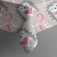 thumbnail image 5 of Cute Hedgehog Love Pattern Square Tablecloth,Waterproof Square Table Cover,Wipeable Spillproof Washable Table Cover for Home Kitchen Party Decor 52"x52"(132x132cm), 5 of 6