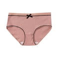 thumbnail image 3 of oelaio Girls Ribbed Cotton Panties Soft Breathable Underwear Mid Waist Bow Front Briefs Comfortable Underpant Red 13-16 Years, 3 of 6
