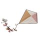thumbnail image 3 of Pink and Coffee Vintage Diamond Kite - Single Wheel, 3D Cutting, Easy Assembly - Perfect for Kids, Adults and Beginners, 3 of 5